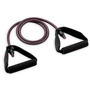 Gaiam Resistance Cord M Blackcurrant Strength Training Tube Band Foam Handle NWT